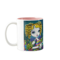 "Sandy" Cute Rainbow Fairy Mermaid Art Mug mugs