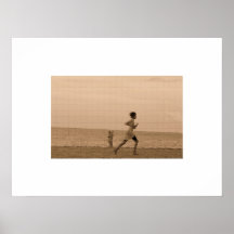 "Sandy Day" Monochome Beach Art Print