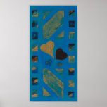 Sandy Hearts& Blue Sea Posters