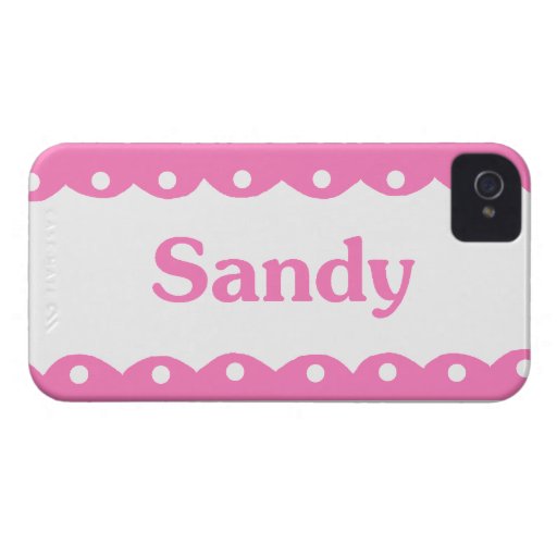 Sandy Name Pink Lace Case Mate Iphone 4 Cases Zazzle