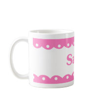 Sandy Name Pink Lace mugs