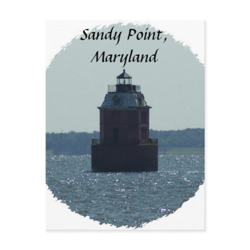 Sandy Point Lighthouse postcard