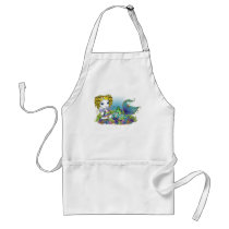 "Sandy" Rainbow Sea Turtle Mermaid Art Apron