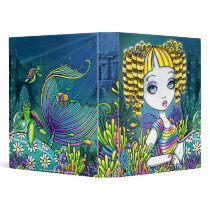 "Sandy" Rainbow Sea Turtle Mermaid Art Binder binders