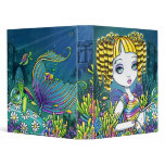"Sandy" Rainbow Sea Turtle Mermaid Art Binder