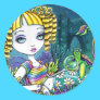 "Sandy" Rainbow Sea Turtle Mermaid Art Stickers