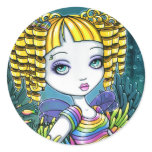 "Sandy" Rainbow Sea Turtle Mermaid Art Stickers