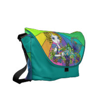 Sandy Rainbow Tropical Mermaid Messenger Bag messenger bags