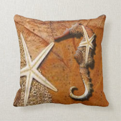 Sandy star seahorse pillow
