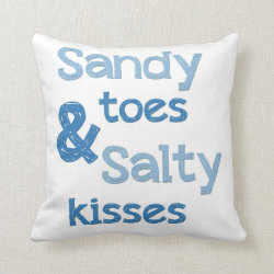 Sandy Toes Salty Kisses Pillow
