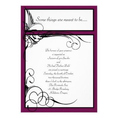 Sangria Floral Wedding Invitations