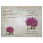 Sangria Heart Leaf Tree Wedding Programs flyers