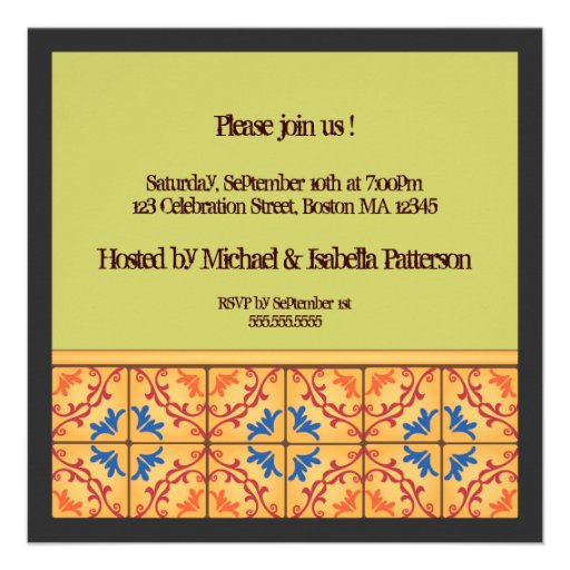 Sangria & Tapas Party! Happy Fiesta Invitation