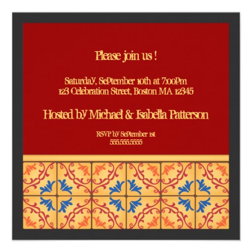 Sangria & Tapas Party! Happy Fiesta Invitation