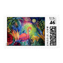 Sanibel Flamingo Midnight - Customized postage by patsarts Sanibel Flamingo Midnight - Customized postage