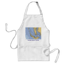 Sanibel Island Florida Nautical Chart Apron by sailorpatp Sanibel Island Florida Nautical Chart Apron
