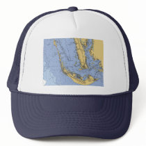 Sanibel Island Florida Nautical Chart hat
