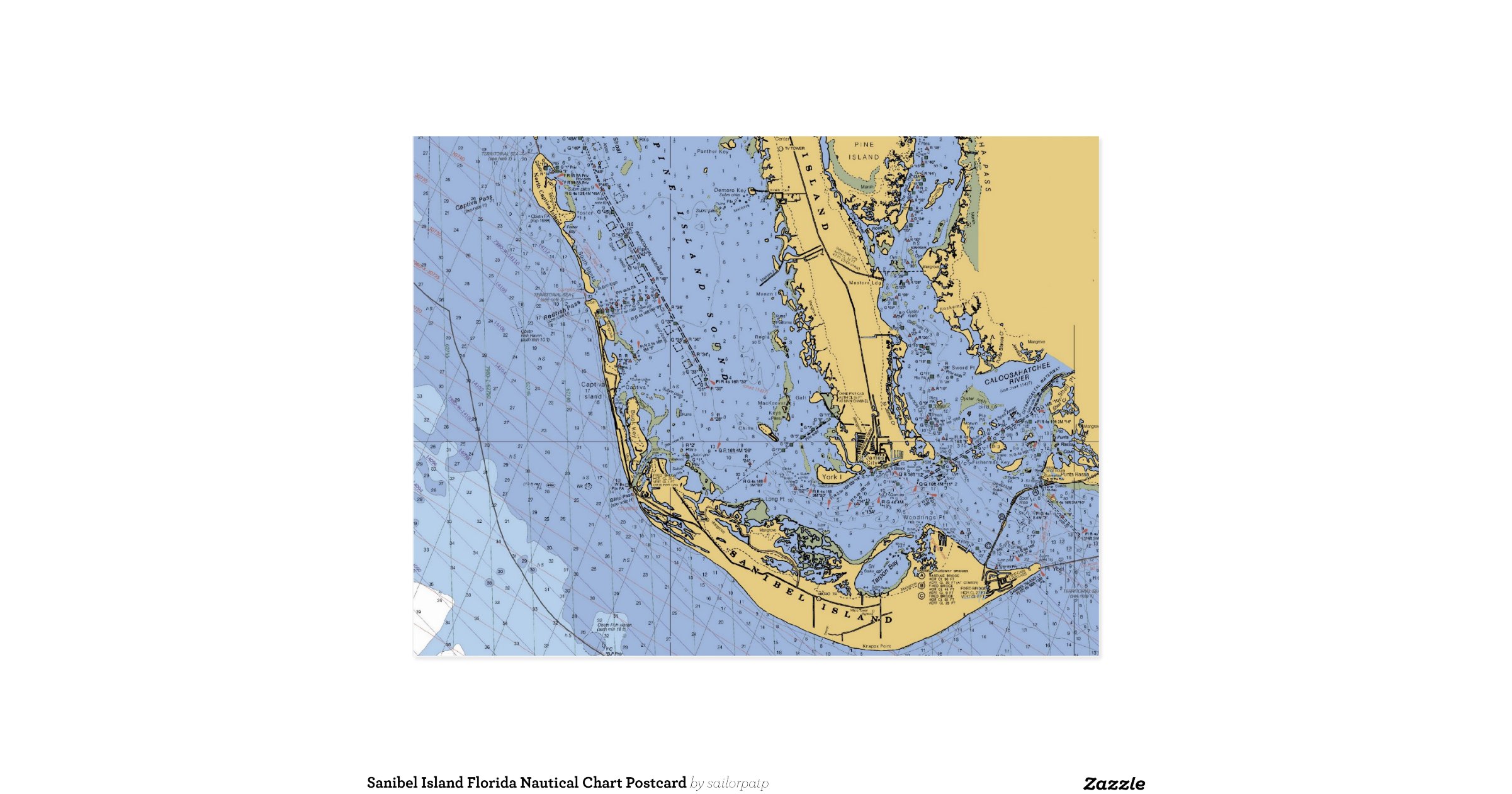 sanibel_island_florida_nautical_chart_postcard