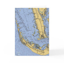 Sanibel Island  Nautical Chart Christmas Card
