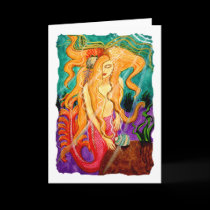 Sanibel Siren Mermaid Blank Card