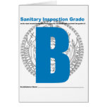 Sanitary Inspection Grade Card