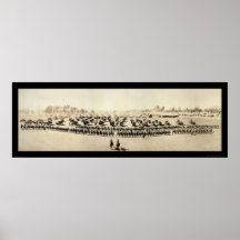 Sanitary Train Camp Wheeler Photo 1909 Print