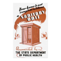 Sanitary Unit Poster posters by retroz Sanitary Unit Poster posters