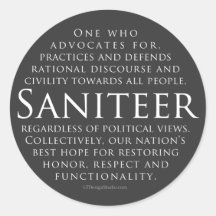 Saniteer (gray) - Stickers
