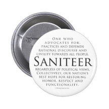 Saniteer (white) - Button