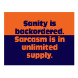 Sanity is Backordered Post Cards