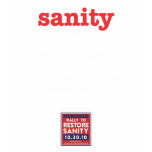 sanity white type t-shirts