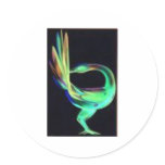 Sankofa birds round stickers