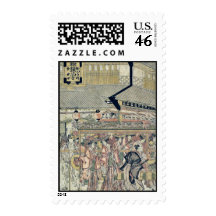 Sanno Festival by Katsukawa,Shunko Stamp