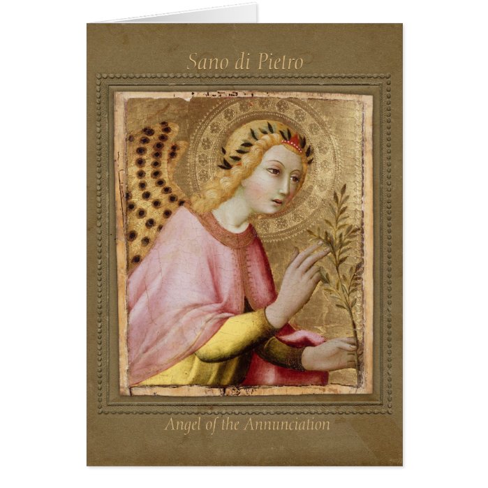 Sano di Pietro Annunciation angel CC0745 Sienese Greeting Card