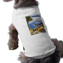 Sanremo Italy Travel Poster Pet T Shirt