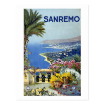 Sanremo Italy Vintage Postcard