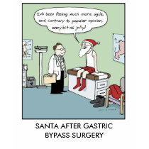 Santa After Gastric Bypass Surgery t-shirts by jennsdoodleworld Santa After Gastric Bypass Surgery t-shirts