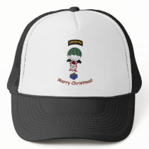 santa airborne parachute trucker hat