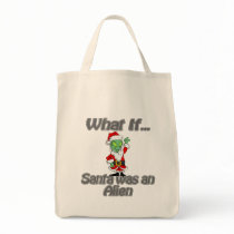 santa alien canvas bags