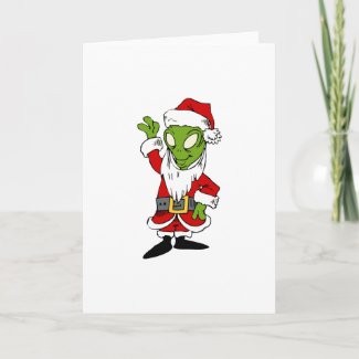Santa Alien card