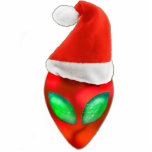 Santa Alien Christmas Ornament