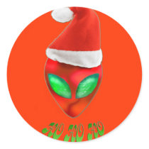 Santa Alien Christmas Sticker by MidnightDreamer Santa Alien Christmas Sticker