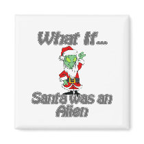 santa alien magnet