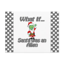 santa alien post cards