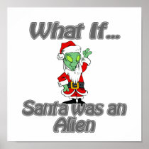 santa alien poster