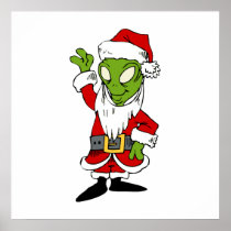 Santa Alien Print