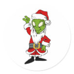 Santa Alien Sticker