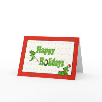 Santa Alligators Happy Holidays Cards