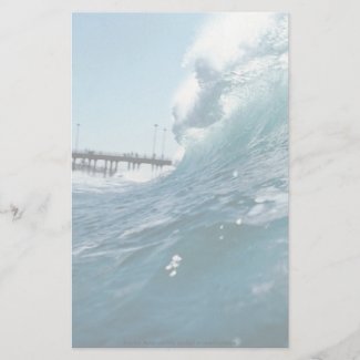 Santa Ana winds sculpt ocean waves Personalized Stationery