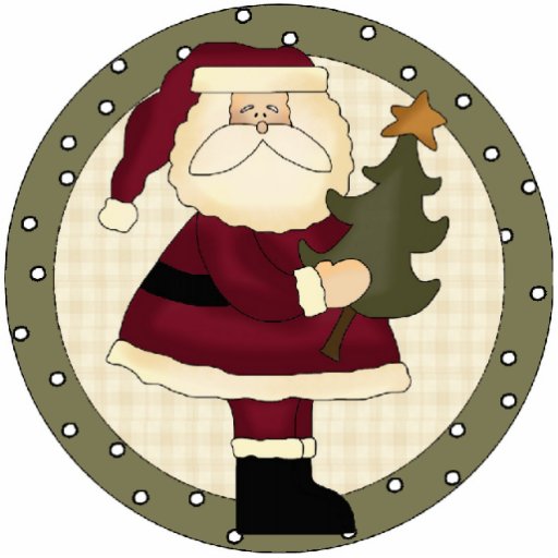 santa and christmas tree christmas ornament photo cut out santa and christmas tree christmas ornament photo cut out